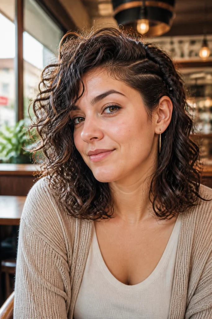 15 Medium Curls for Round Faces
